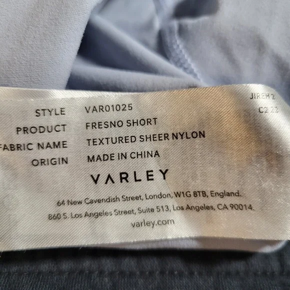 Varley Women Activewear Shorts Small Blue Kallin Woven Running - Picture 10 of 10